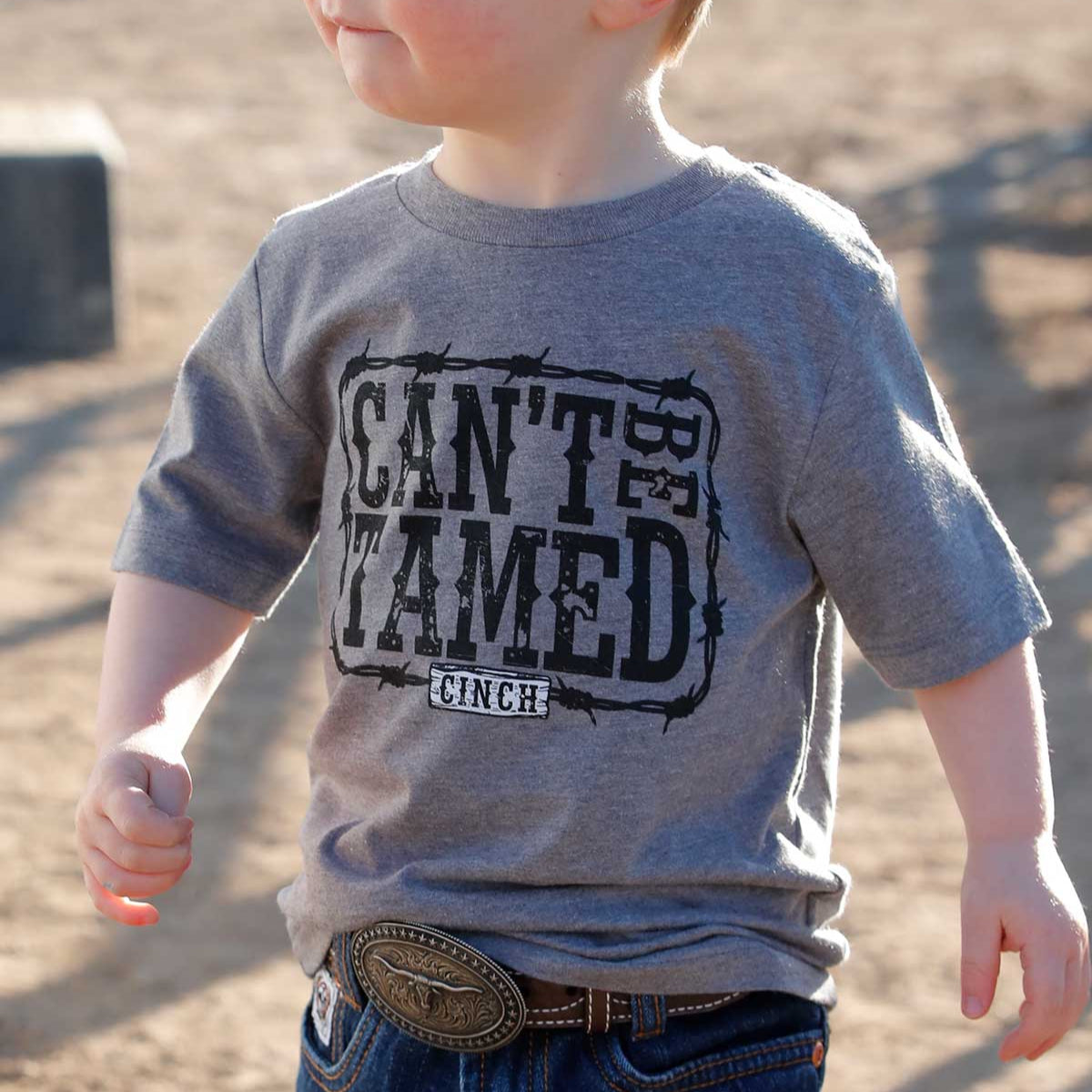 Cinch Baby & Toddler Boy's Can't Be Tamed Wordy T-Shirt in Grey