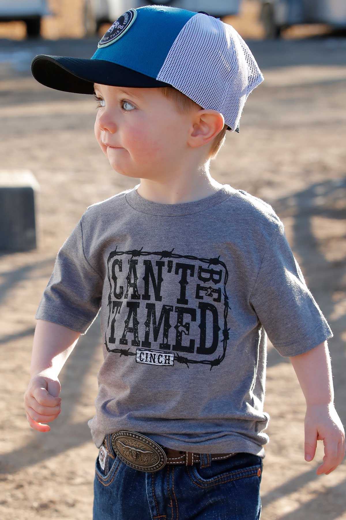 Cinch Baby & Toddler Boy's Can't Be Tamed Wordy T-Shirt in Grey