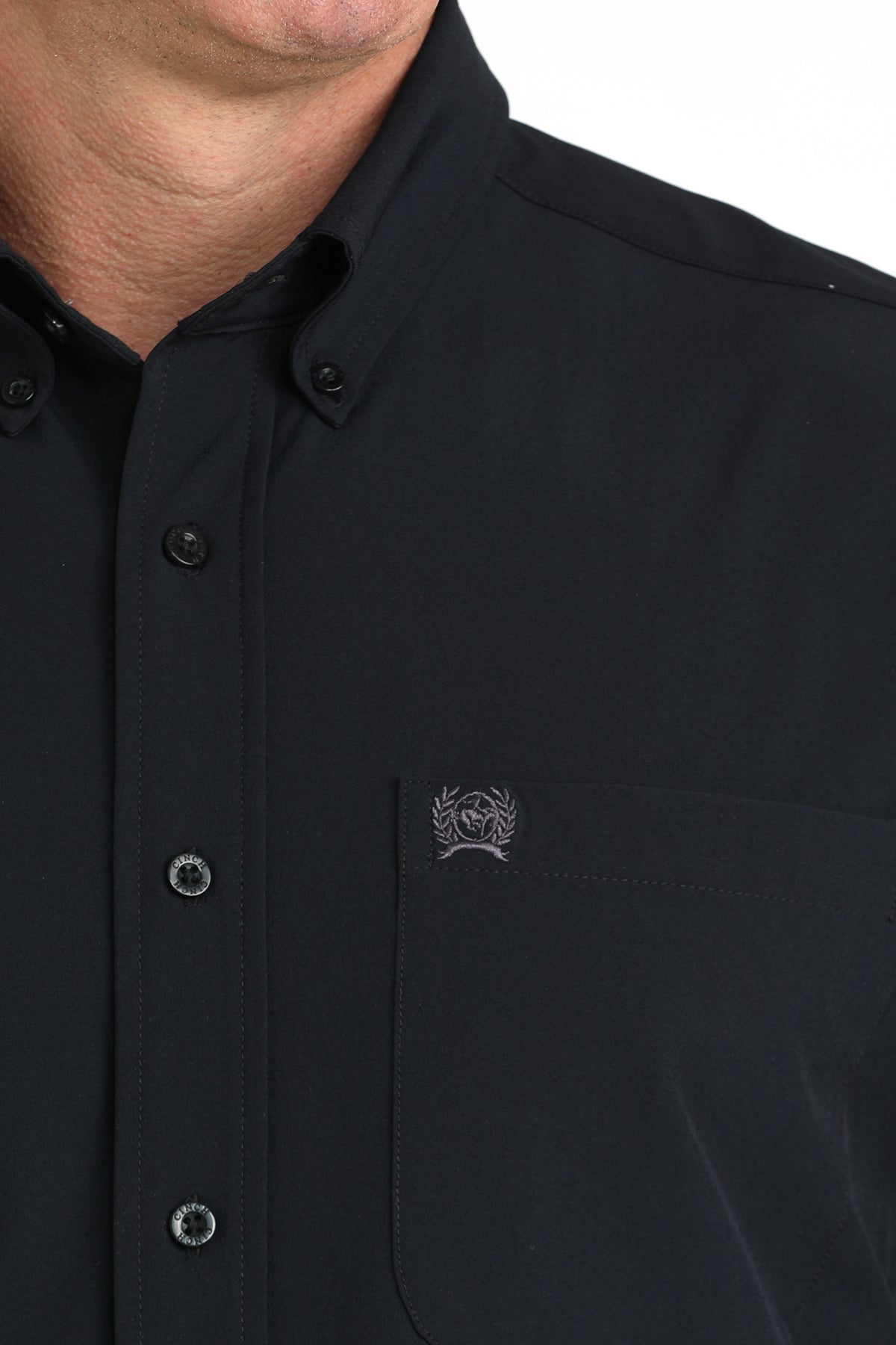 Cinch Men's L/S Classic Fit Arenaflex Button Up Western Shirt in Black