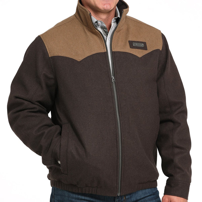 Cinch Men's Concealed Carry Wooly Jacket in Brown
