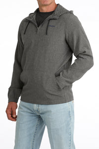 Cinch Men's Arenaflex 1/4 Zip Hoodie in Grey