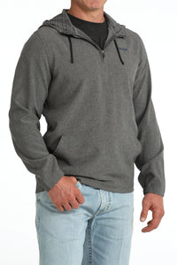 Cinch Men's Arenaflex 1/4 Zip Hoodie in Grey