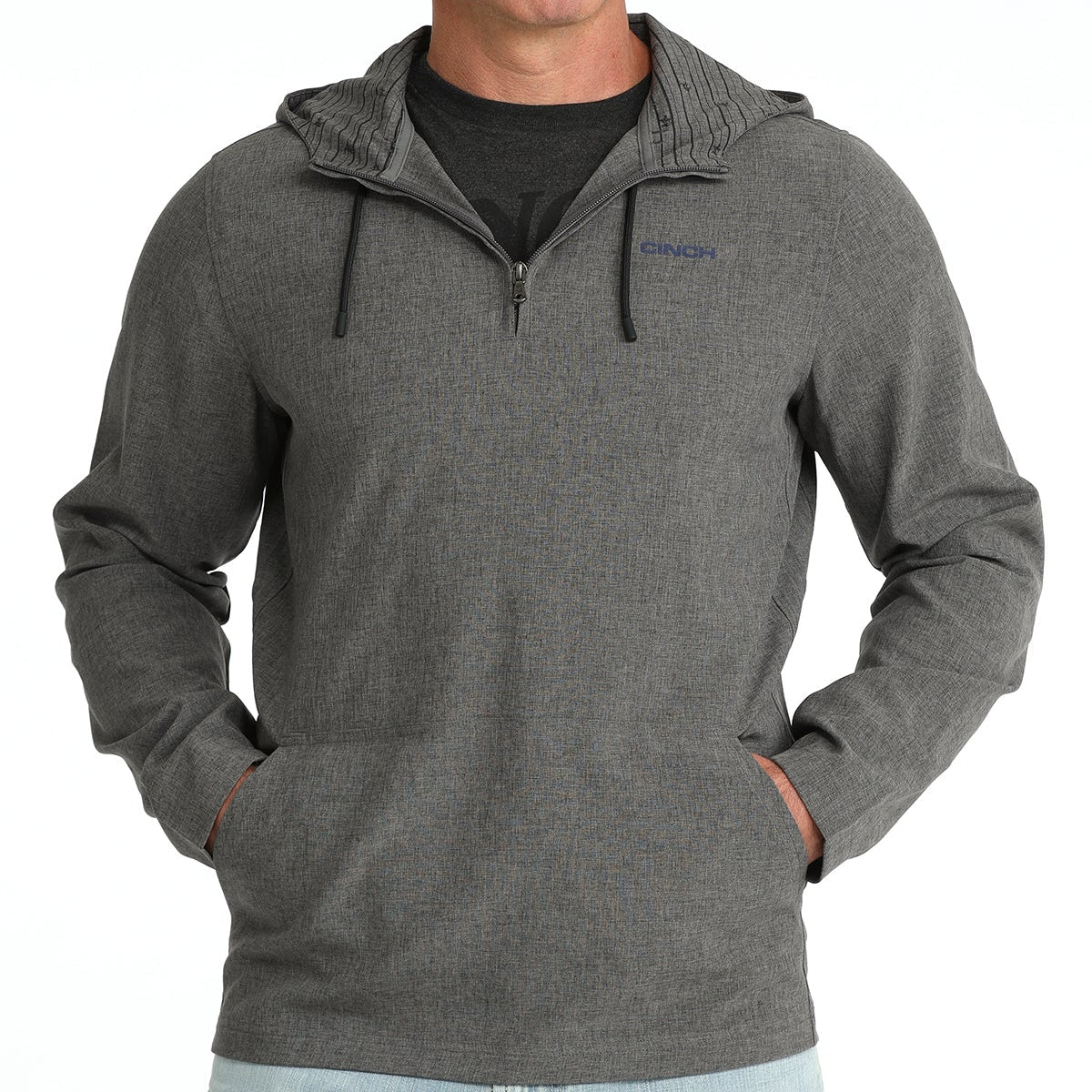 Cinch Men's Arenaflex 1/4 Zip Hoodie in Grey