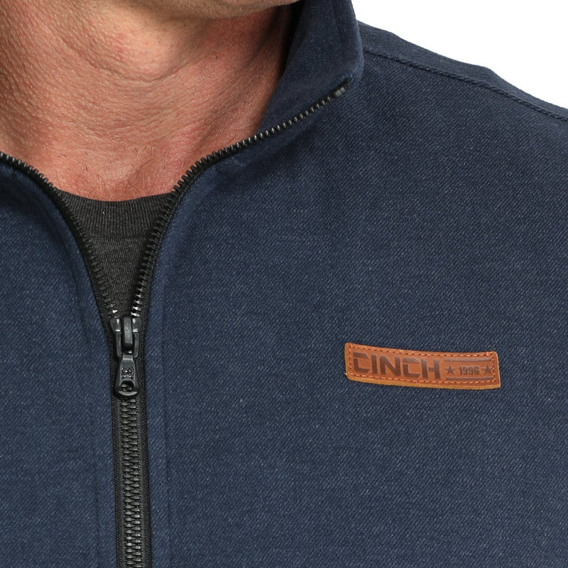Cinch Men's Logo Half Zip Pullover in Navy