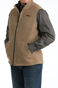Cinch Men's Brushed Knit Bonded Vest in Khaki