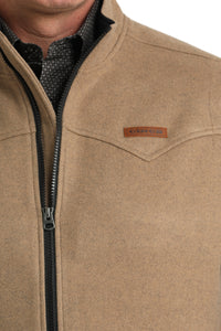Cinch Men's Brushed Knit Bonded Vest in Khaki
