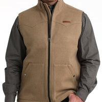 Cinch Men's Brushed Knit Bonded Vest in Khaki