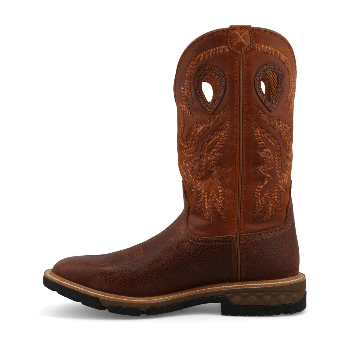 Twisted X Men's 12" Western Work Boot in Ginger & Rust