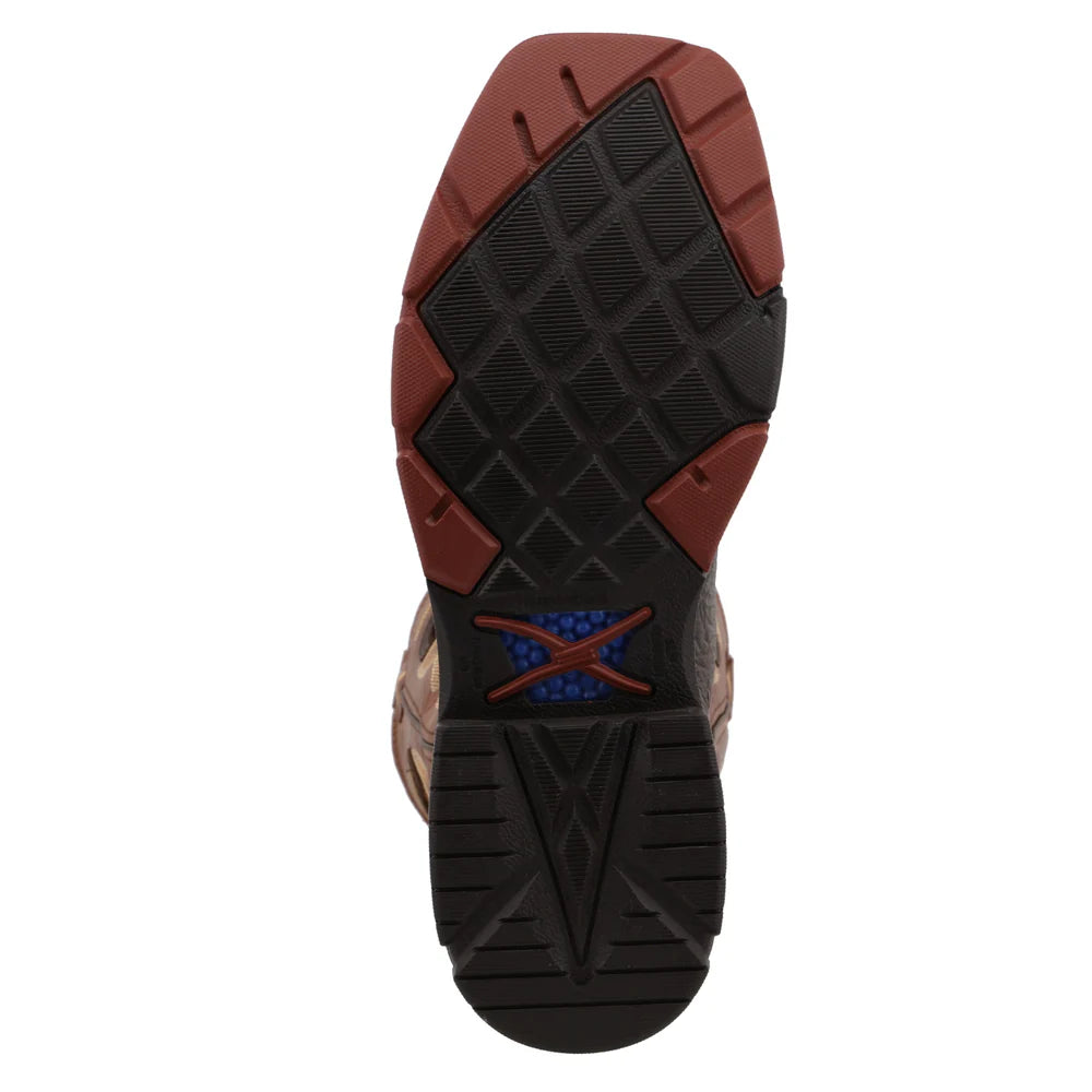 Twisted X Men's Safety Toe Western Work Boot in Smokey Chocolate and Spice