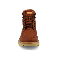 Twisted X Men's CellStretch 6"Lace Up Work Boot in Rust