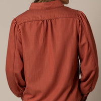 Kimes Ranch Women's L/S Mae Western Snap Shirt in Burnt Red