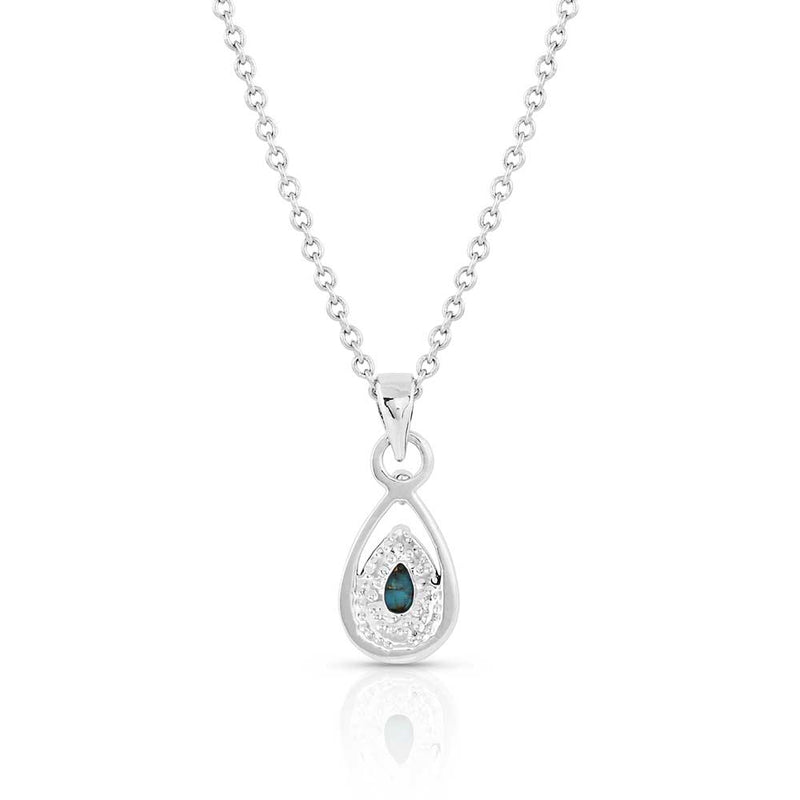 Montana Silversmiths Touch Of Turquoise Teardrop Necklace