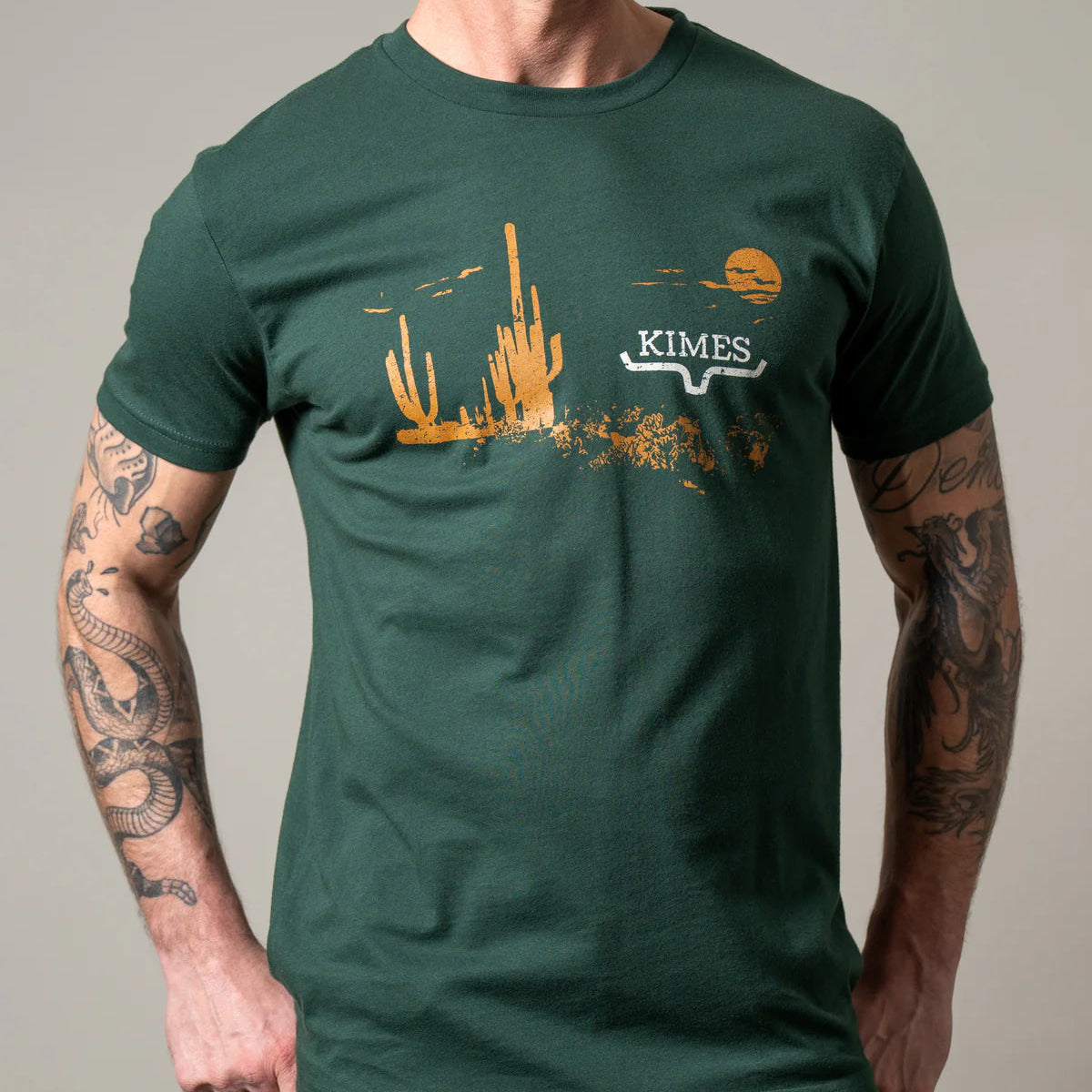 Kimes Ranch Night Fall T-Shirt in Heather Forest Green