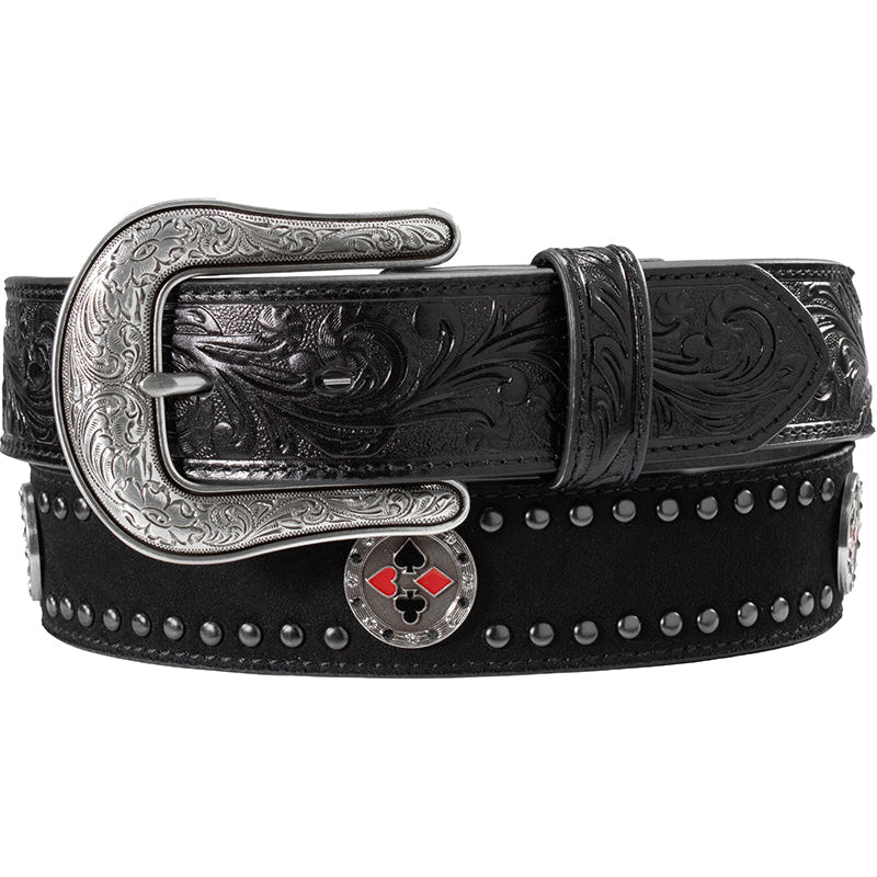 Nocona Women's Poker Chip Concho Black Belt