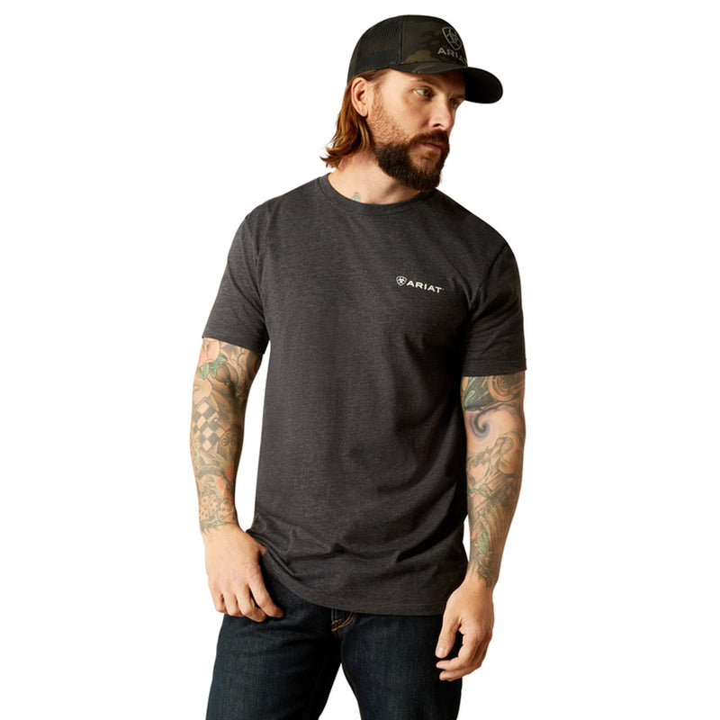 Ariat Men's Original Lines Graphic T-Shirt in Charcoal Heather