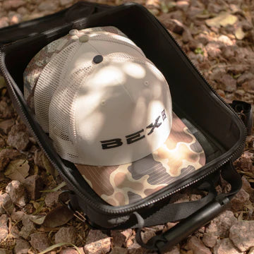 BEX Outrider True Trucker Hat in Bone/Mohave Camo