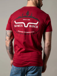 Kimes Ranch Old West T-Shirt in Cardinal