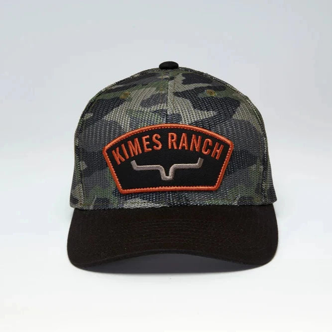 Kimes Ranch Maverick Ball Cap in Camo & Black