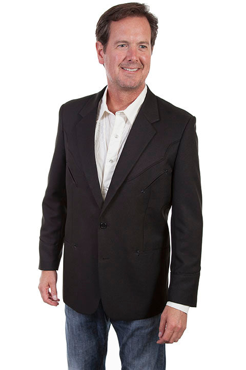 Scully Men's Traditional Western Blazer in Black