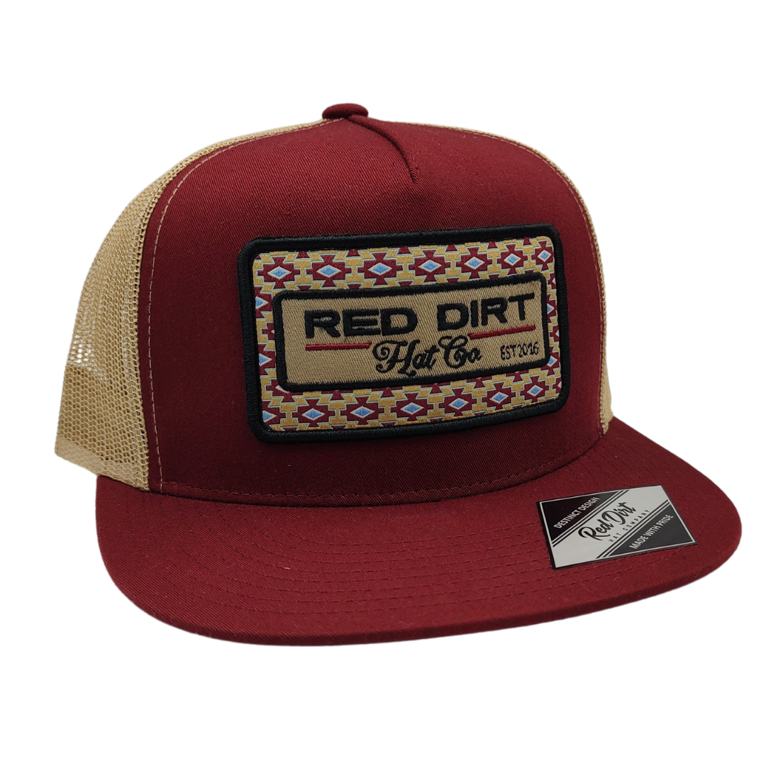 Red Dirt Hat Co. "Saddle Up" Hat in Burgundy/Khaki