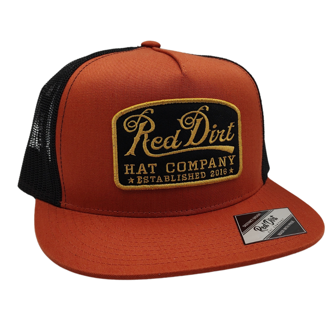 Red Dirt Hat Co. "Guitar" Hat in Burnt Orange/Black