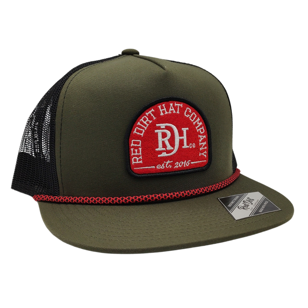 Red Dirt Hat Co. "Ruger" Rope Hat in Olive/Black