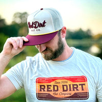 Red Dirt Hat Co. "Cowboy Roy" Rope Hat in Maroon/Khaki