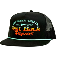 Fast Back Men's "Horizon" Embroidered Trucker Cap in Black