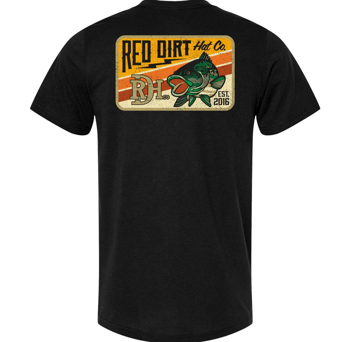 Red Dirt Hat Co. "Bass Lightning" T-Shirt in Black