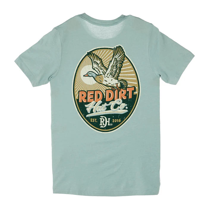 Red Dirt Hat Co. "Big Duck Energy" Graphic T-Shirt in Dusty Blue