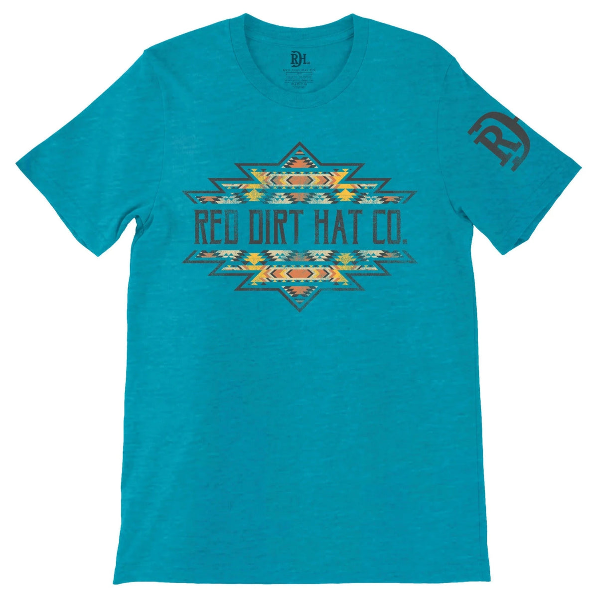 Red Dirt Hat Co. "Aztec Shape" T-Shirt in Turquoise
