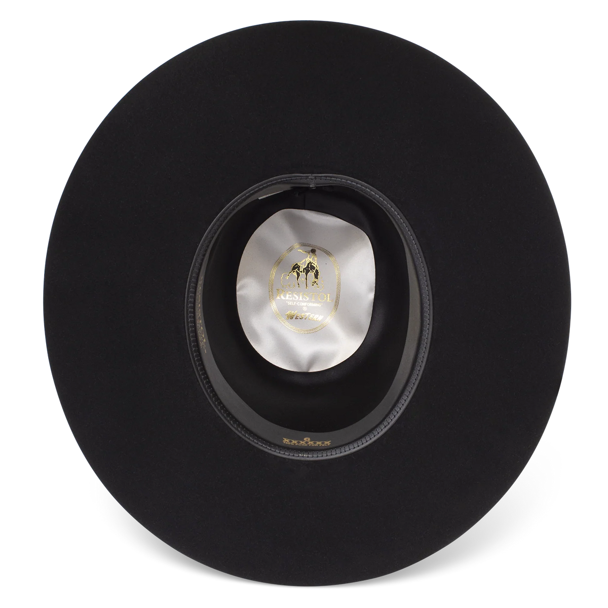 Resistol Midnight 6X Fur Felt Open Crown Hat in Black