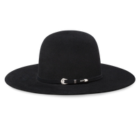 Resistol Midnight 6X Fur Felt Open Crown Hat in Black