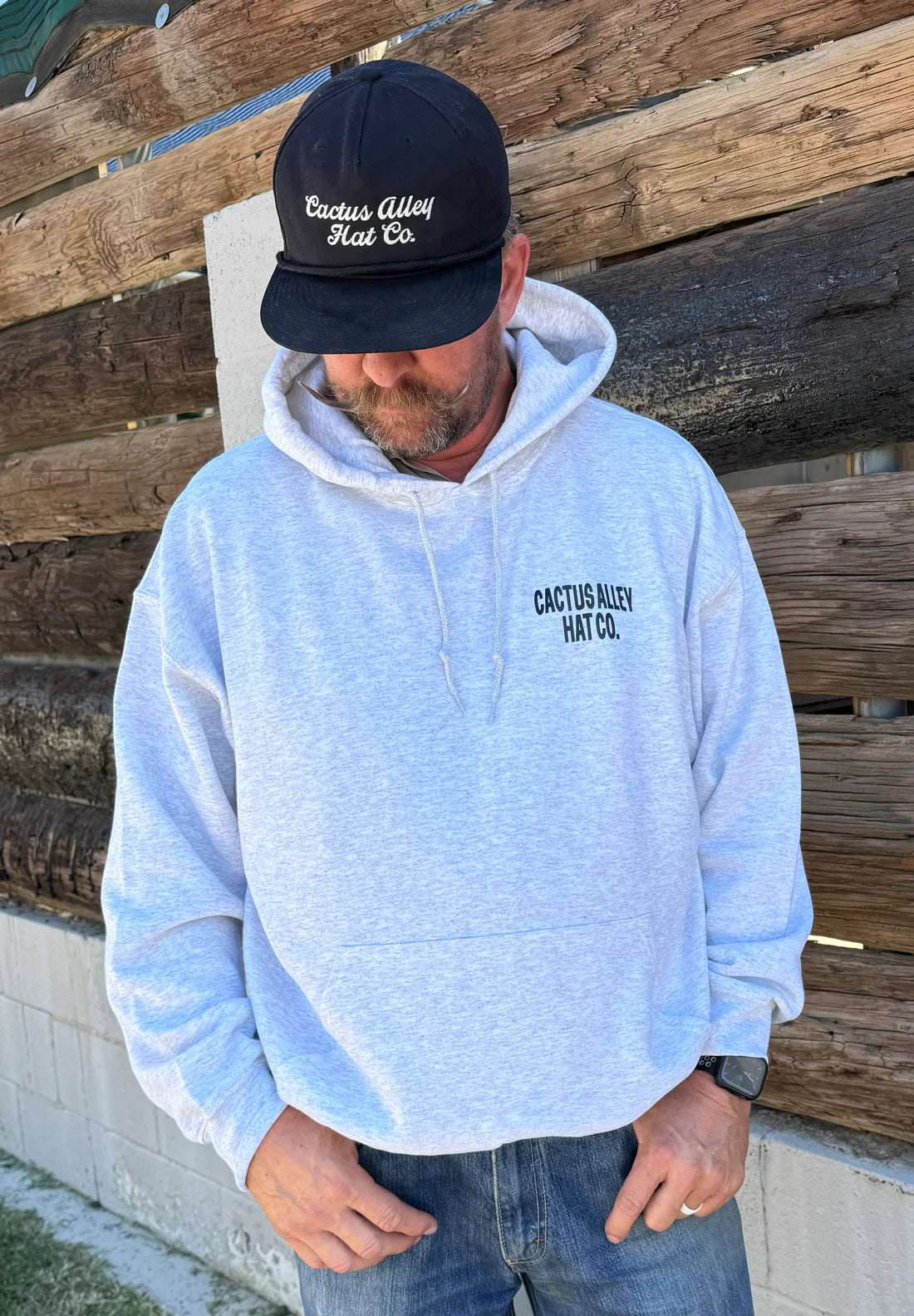 Cactus Alley Hat Co "Ride Fast Die Slow" Pullover Hoodie in Ash Grey