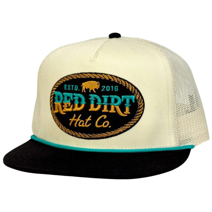Red Dirt Hat Co. Buffalo Buckle Hat in Stone/Black