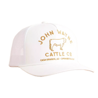 Hooey "John Wayne Cattle Co" Trucker Hat in White