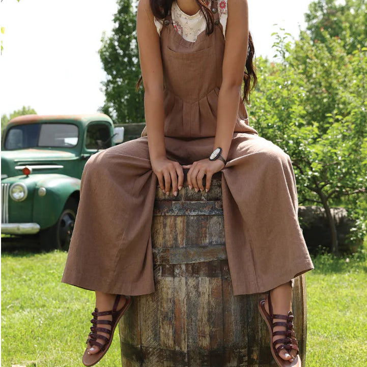 Cruel Women's Woven Wide Leg Jumpsuit in Brown
