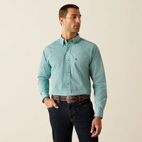 Ariat Men's L/S Canyon Classic Fit Western Button Down Shirt in Mint (Available in Tall Sizes)