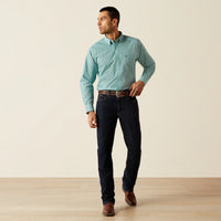 Ariat Men's L/S Canyon Classic Fit Western Button Down Shirt in Mint (Available in Tall Sizes)