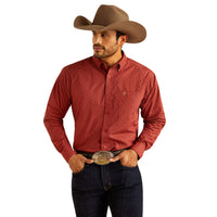 Ariat Men's Sanders L/S Classic Fit Western Button Down Shirt in Red Medallion (Available in Tall Sizes)