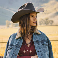 Stetson Skyline 6X Fur Felt Cowboy Hat in Granite