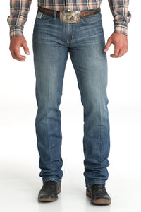 Cinch Men's Silver Label Slim Fit Straight Leg Jean in Medium Wash