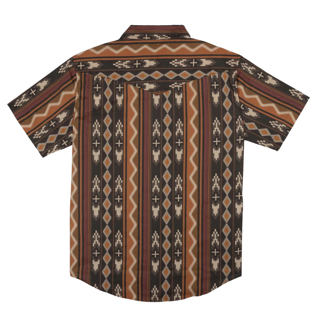 Sendero Provisions Co. Men's S/S The Wyatt Pearl Snap Serape Shirt in Tempe Stripe