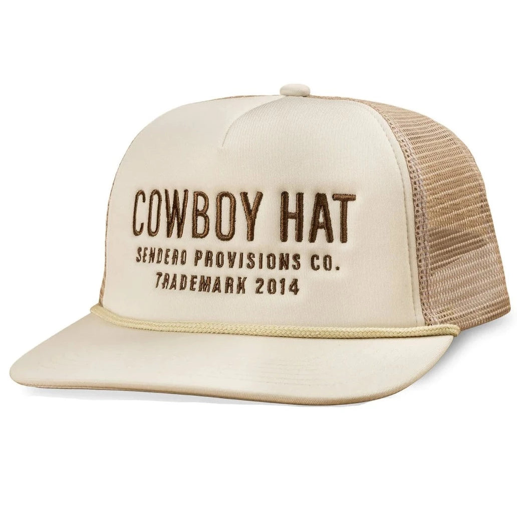 Sendero Provisions Co. "Cowboy Hat" Snapback Hat in Cream