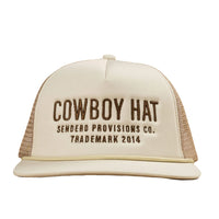 Sendero Provisions Co. "Cowboy Hat" Snapback Hat in Cream