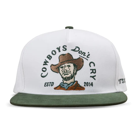 Sendero Provisions Co. "Cowboys Don't Cry" Snapback in Ivory