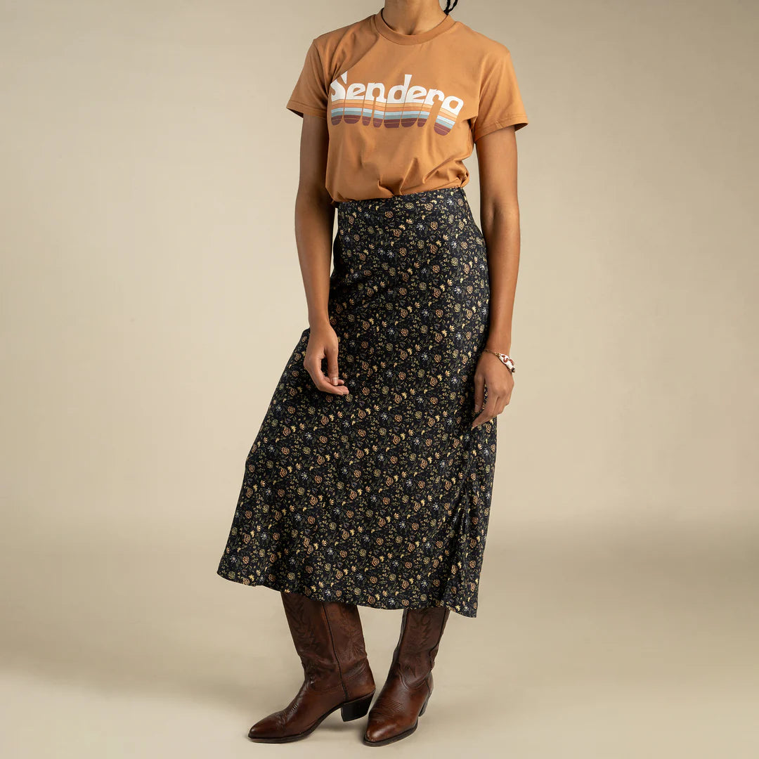 Sendero Provisions Co. Women's Pearla Slip Skirt in Black Floral