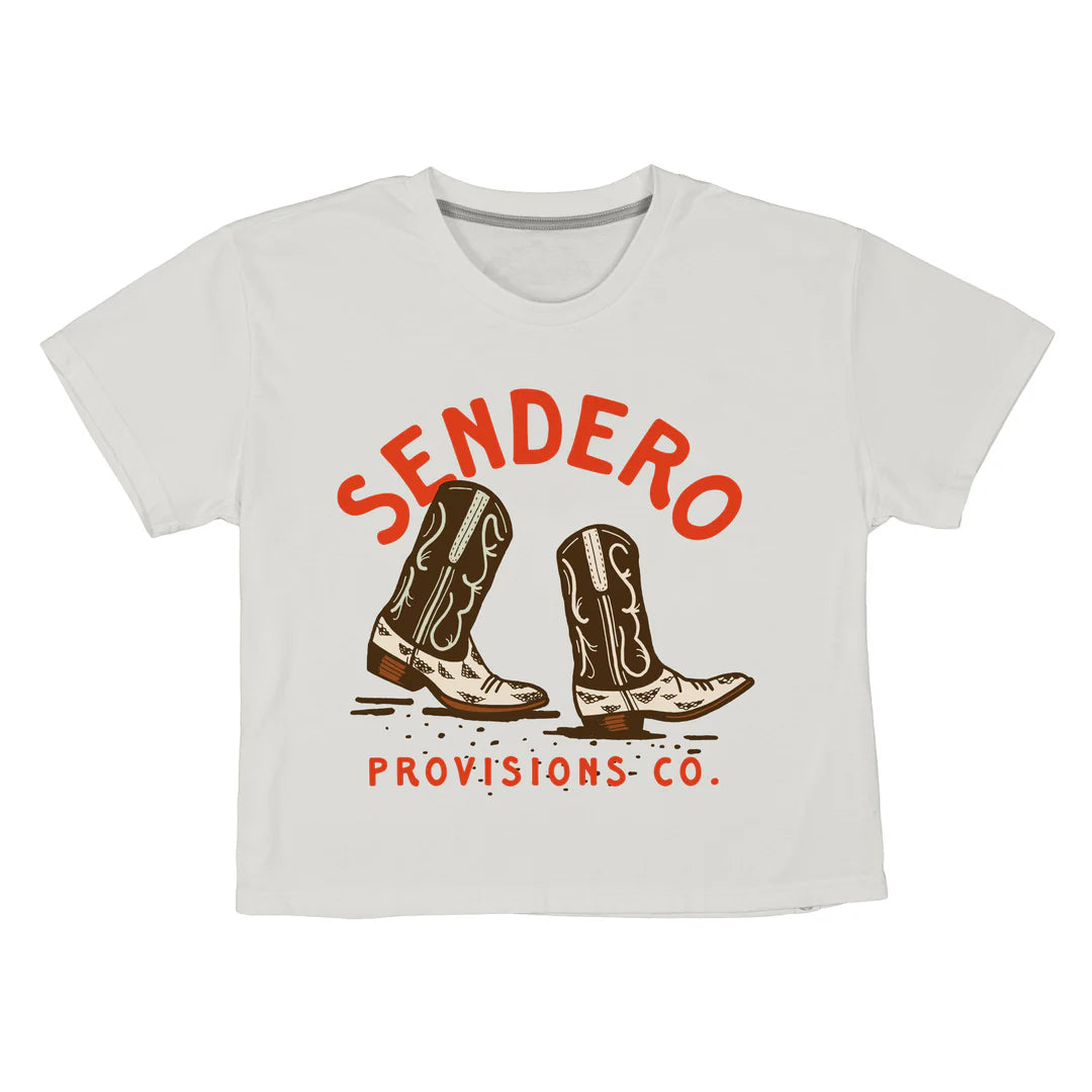 Sendero Provisions Co. Women's High Stepper Boxy Tee in Vintage White