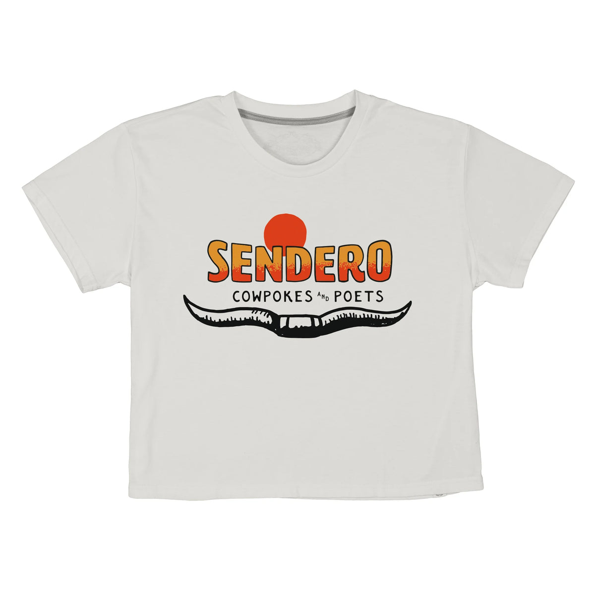 Sendero Provisions Co. Women's Cowpokes and Poets Boxy Tee in Vintage White