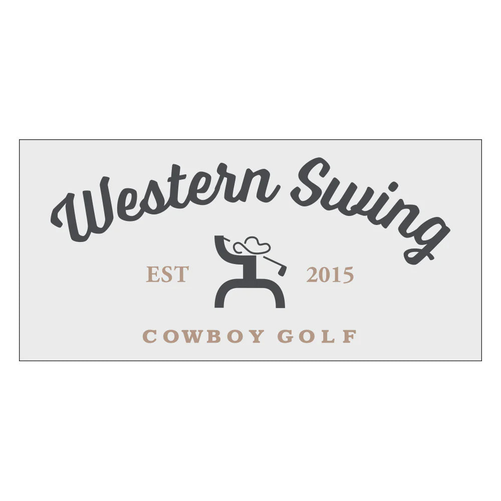 Hooey 2.0 Western Swing Cowboy Golf Decal Grey/Tan